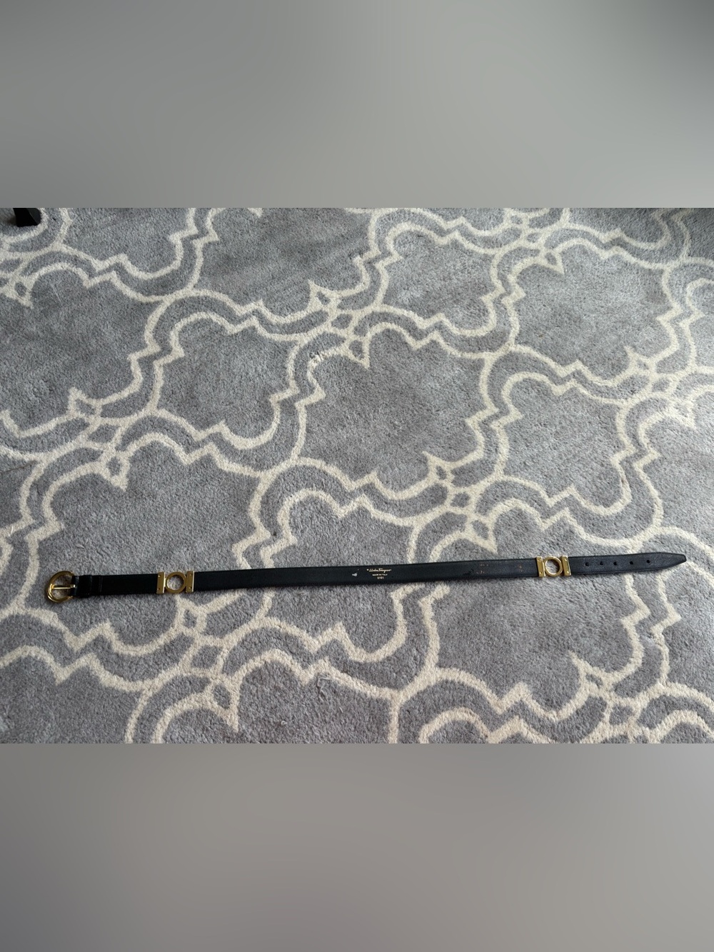 Salvatore Ferragamo Black XS Black and Gold Belt - Picture 13 of 13